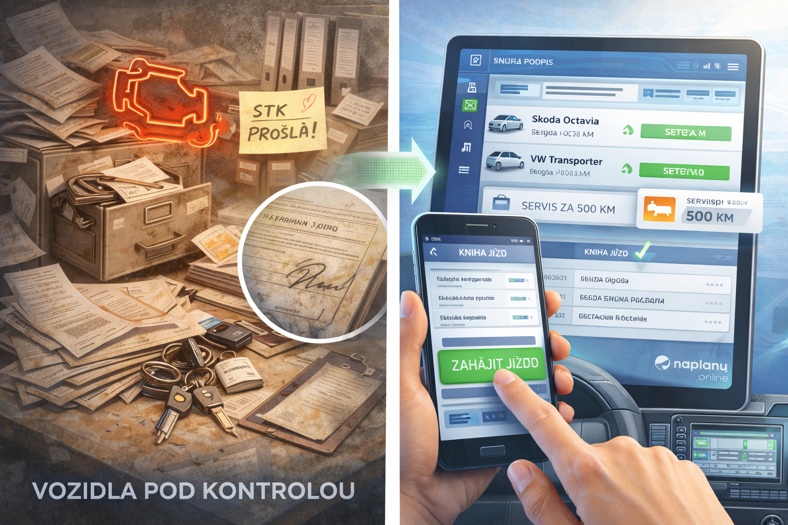 Proč platit za další systém? Spravujte vozový park přímo ve svém WFM